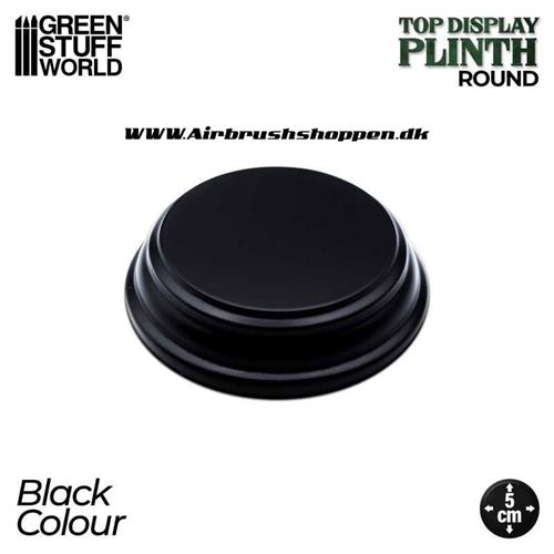 Round Wood display bases 5x5 cm 17mm - Black - GSW